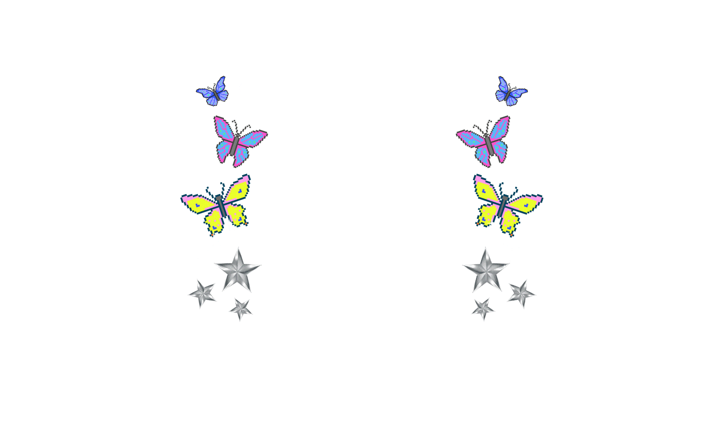 butterflies and stars